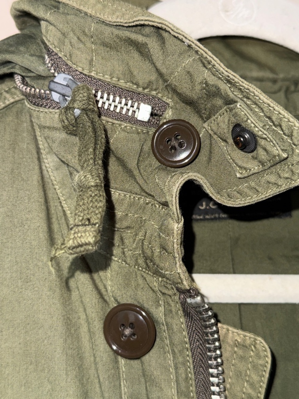 J. Crew army green vintage utility pocket jacket men’s size small - Picture 6 of 7